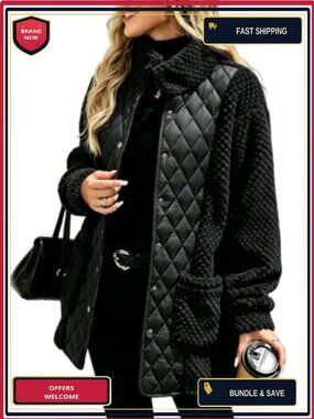 Fleece Jacket Women Long Fuzzy Fleece Coat Cozy Warm Winter Outerwear